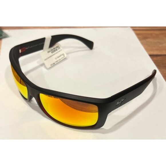 NEW Maui Jim RXABLE RM 848-04 Hawaii Lava Matte Black Sunglasses W/ Red Interior - Picture 6 of 7